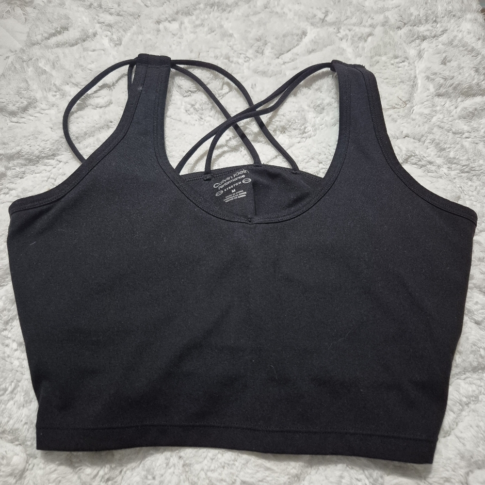 Calvin Klein Women's Black Strappy Sports Bra...Size:M - Picture 3 of 12